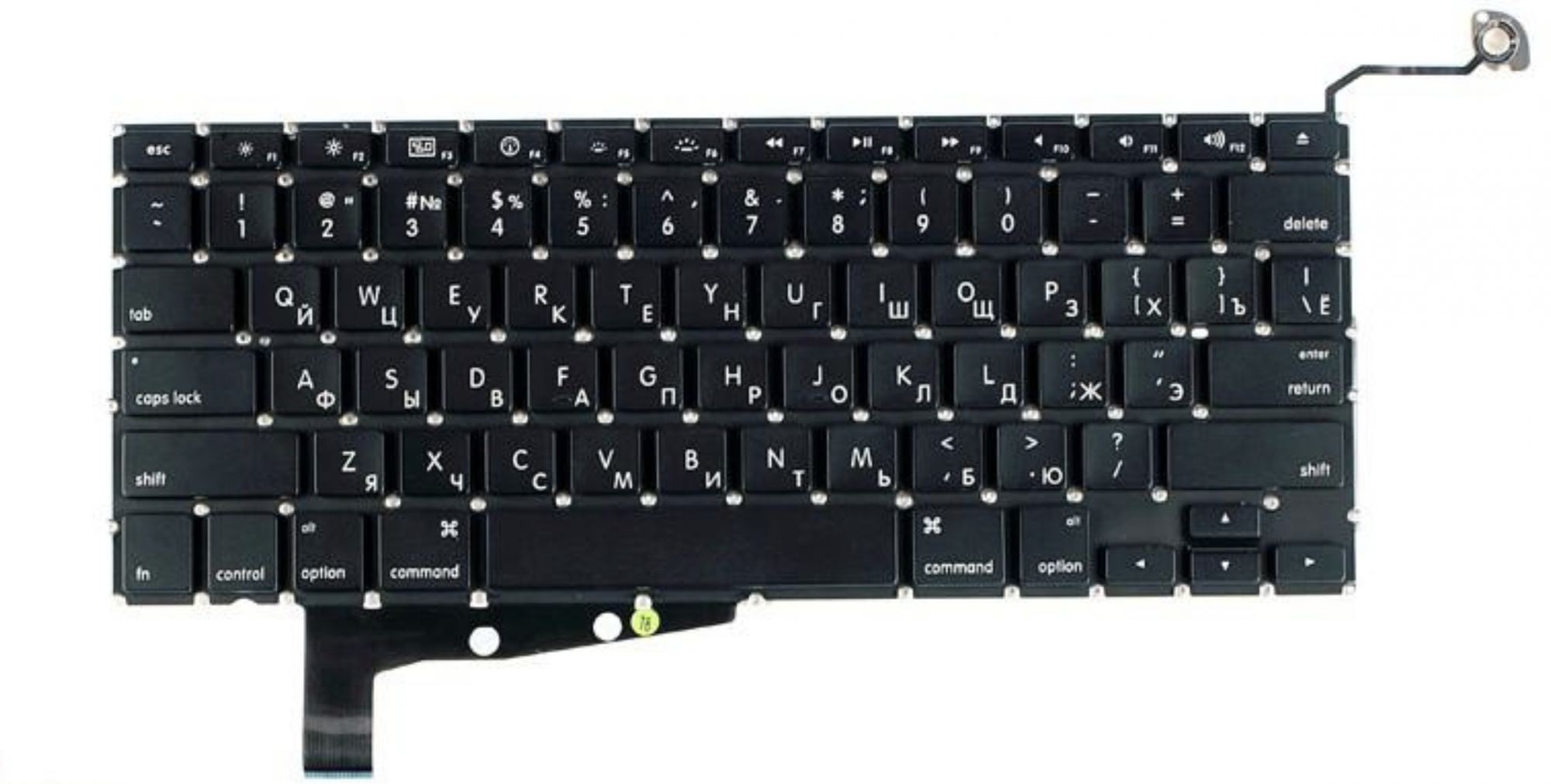 Клавиатура MacBook A1286 без SD плоский ENTER