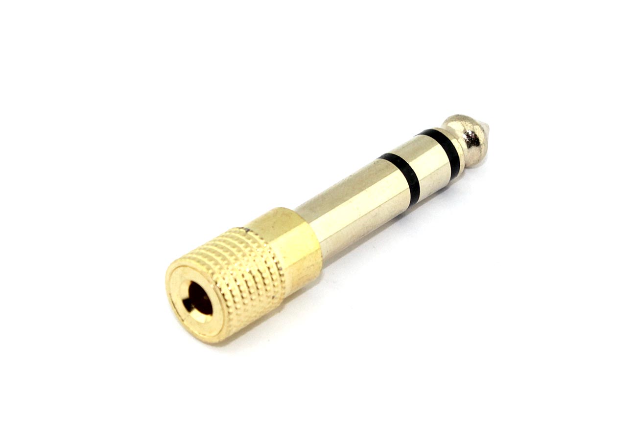 Переходник miniJack 3,5 мм - на Jack 6,3 мм позолоченный