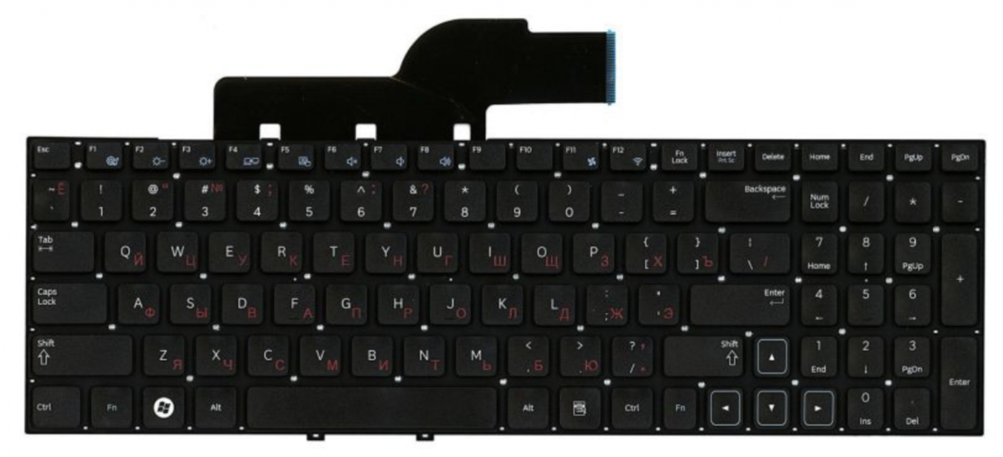 Клавиатура Samsung 300V5A-S0J черная OEM