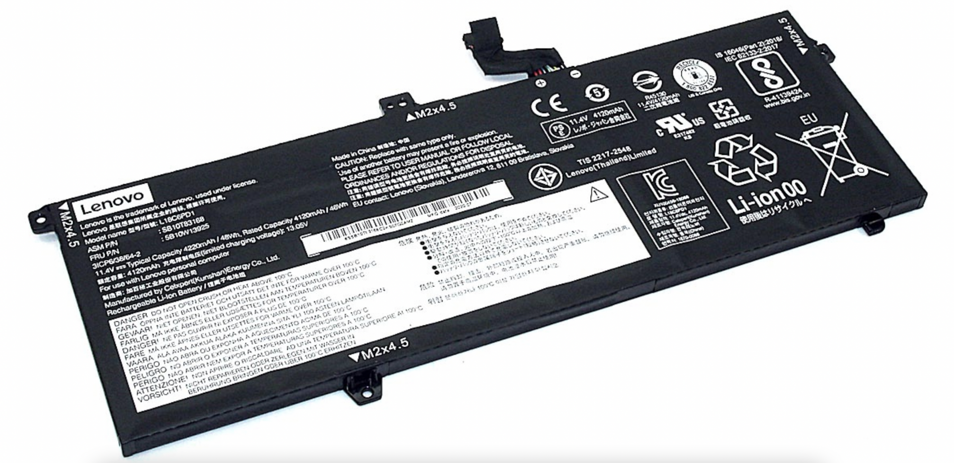 Аккумулятор Lenovo ThinkPad X395 11.46V, 4190mAh, Original