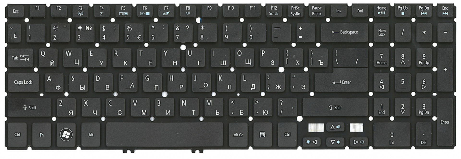 Клавиатура Acer Aspire V5-552G черная OEM