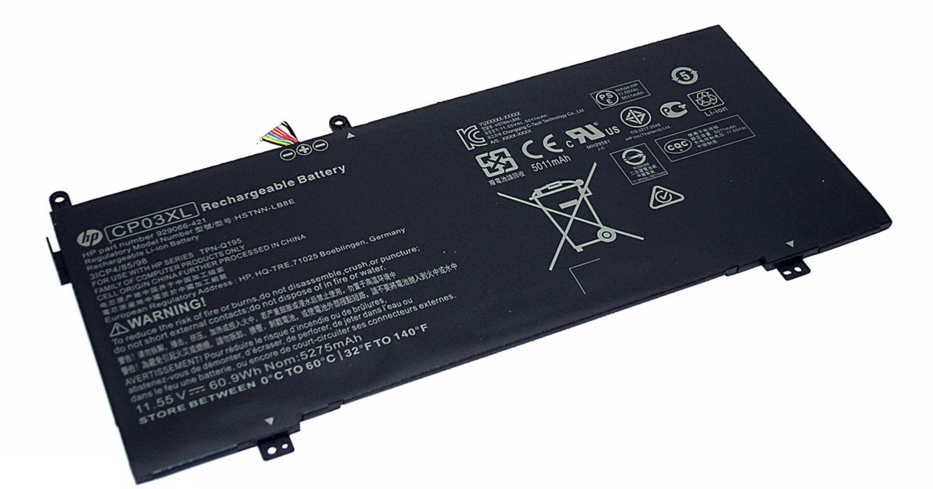 Аккумулятор HP Spectre X360 13-ae040ng 11.55V, 5275mAH, Original