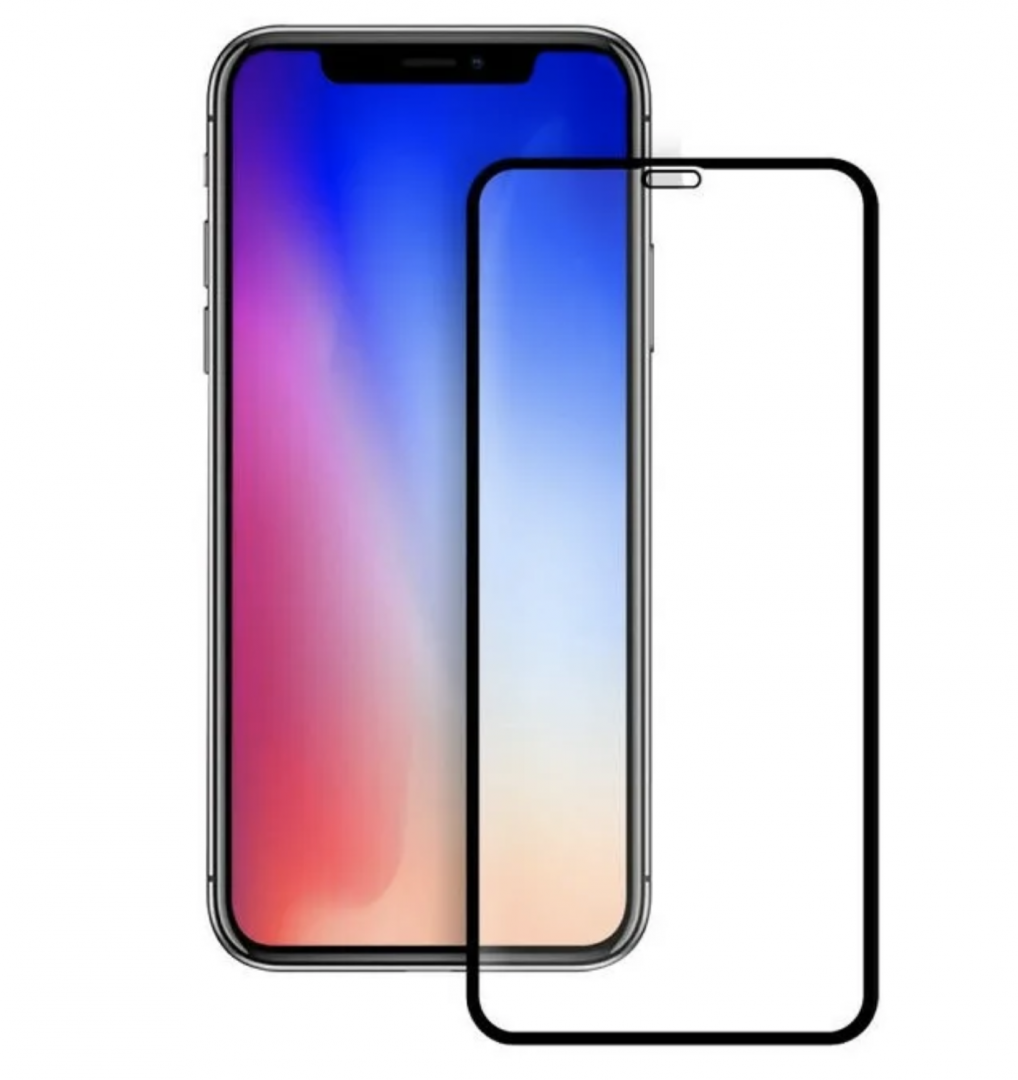 Защитное стекло во весь экран Apple iPhone Xs черное, OEM
