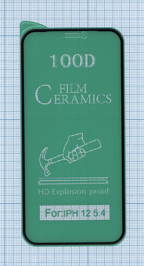 Керамическая пленка (стекло) для Iphone 12 mini черная