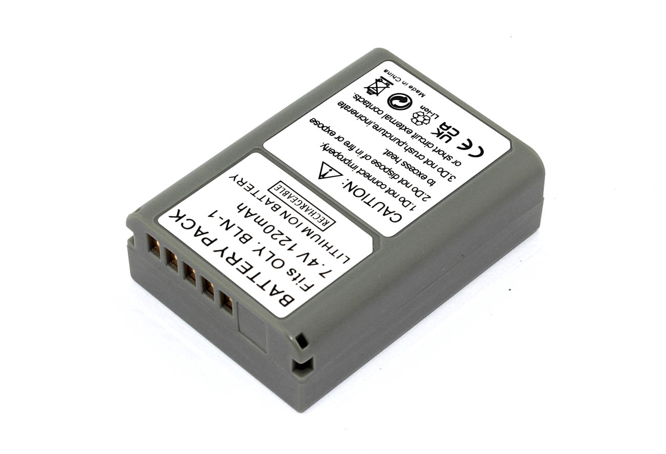 Аккумуляторная батарея для фотоаппарата Olympus E-M5 (BLN-1) 7,4V 1220mAh