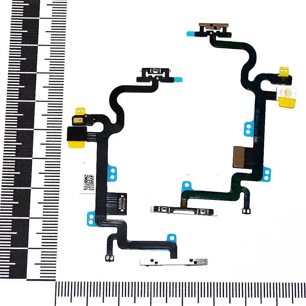 Шлейф iPhone 7 + кнопка включения + кнопки громкости + микрофон + вспышка