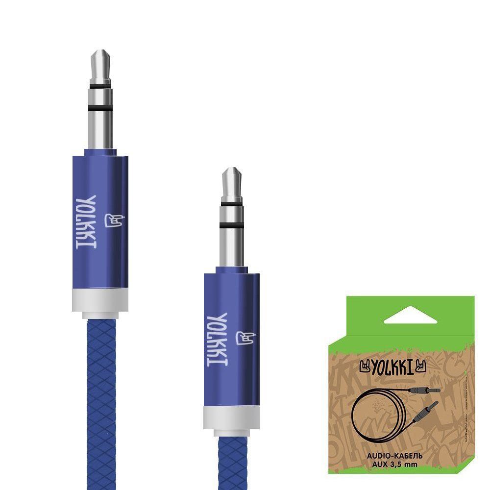 Кабель AUX YOLKKI Violin box синий (1м)