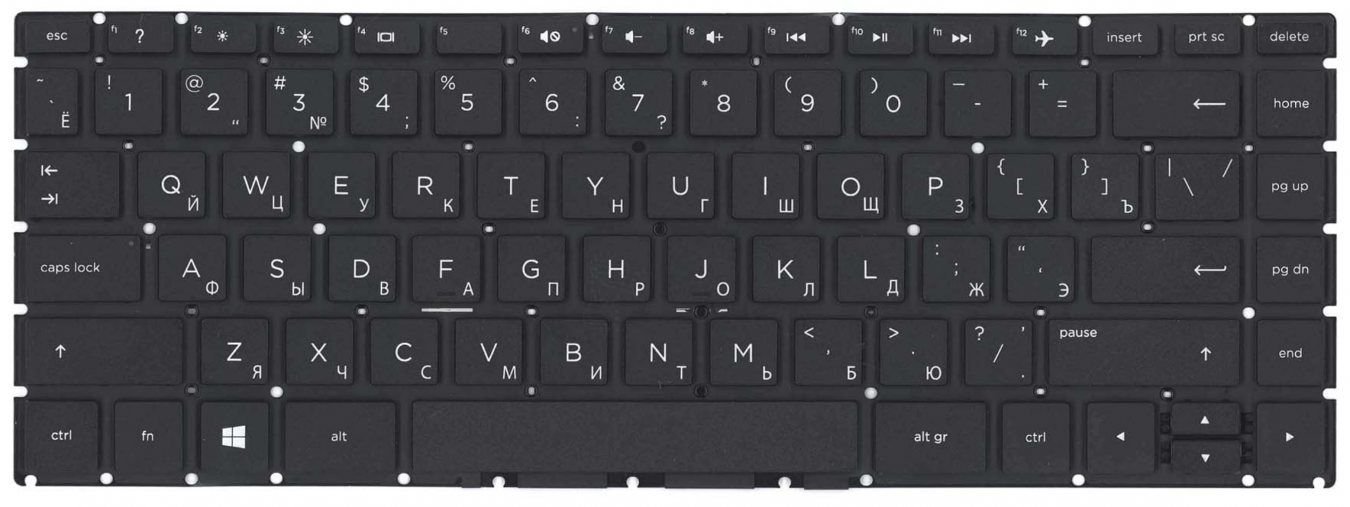 Клавиатура HP 240 G6 без рамки, OEM