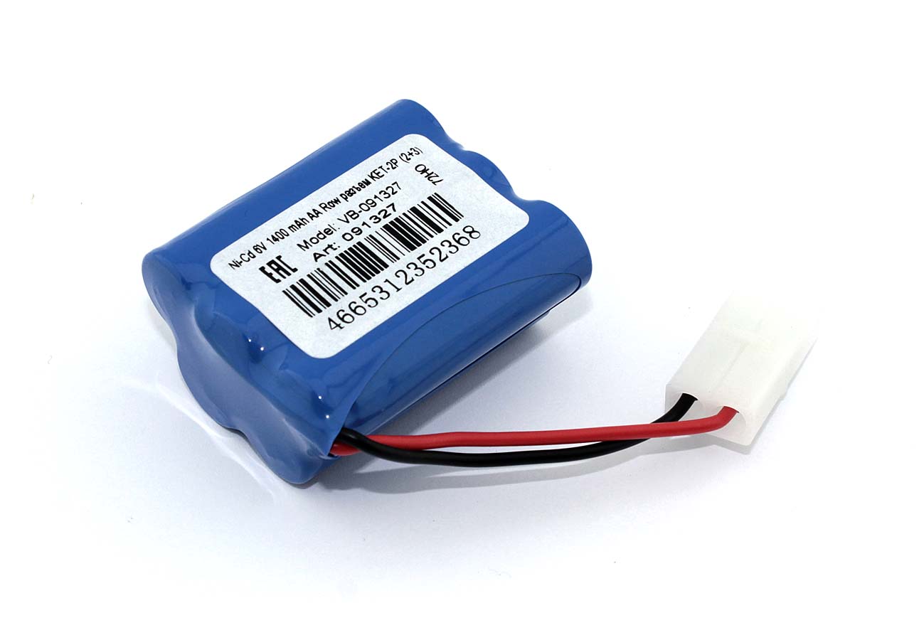 Аккумулятор Ni-Cd 6V 1400 mAh AA Row разъем KET-2P (2+3)