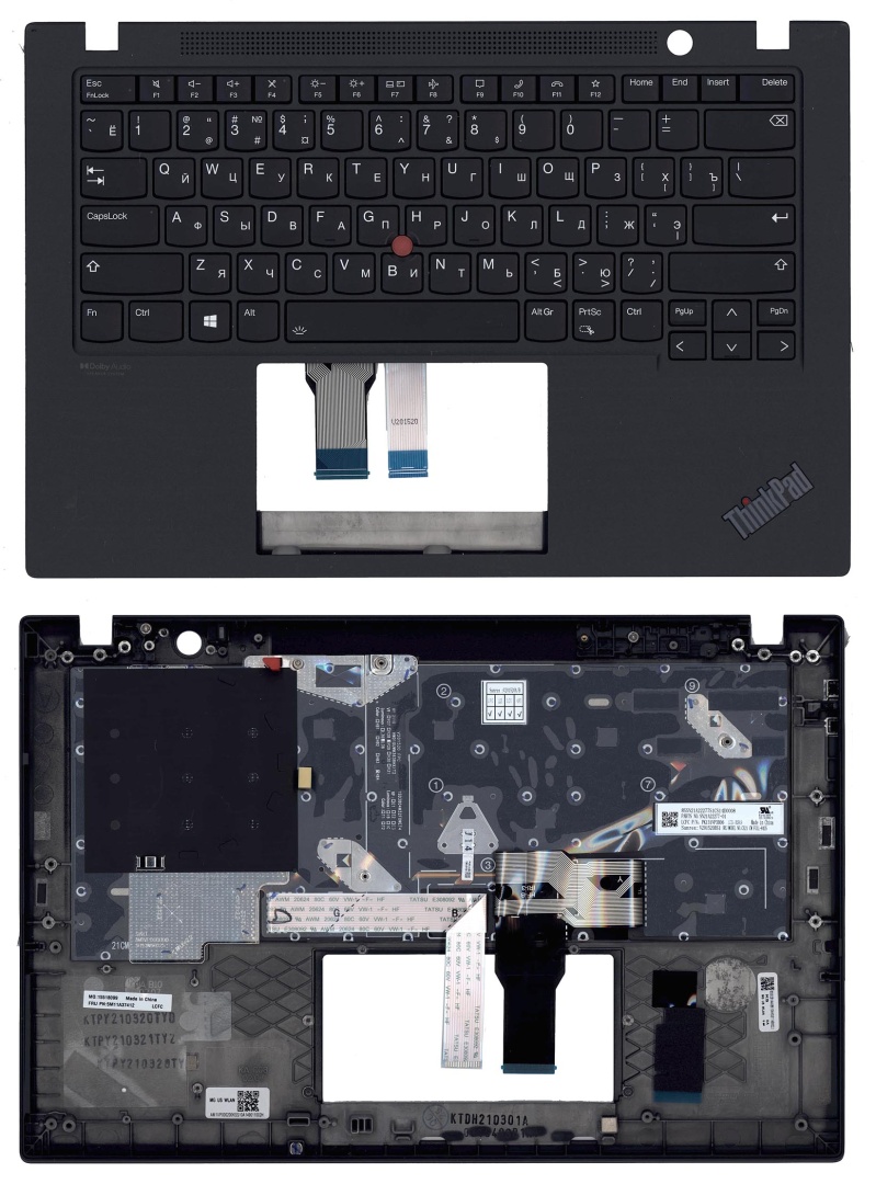 Клавиатура для ноутбука Lenovo ThinkPad T14s gen 2 топкейс