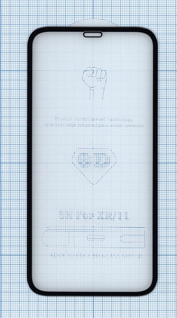 Защитное стекло 5D для Apple iPhone XR черное