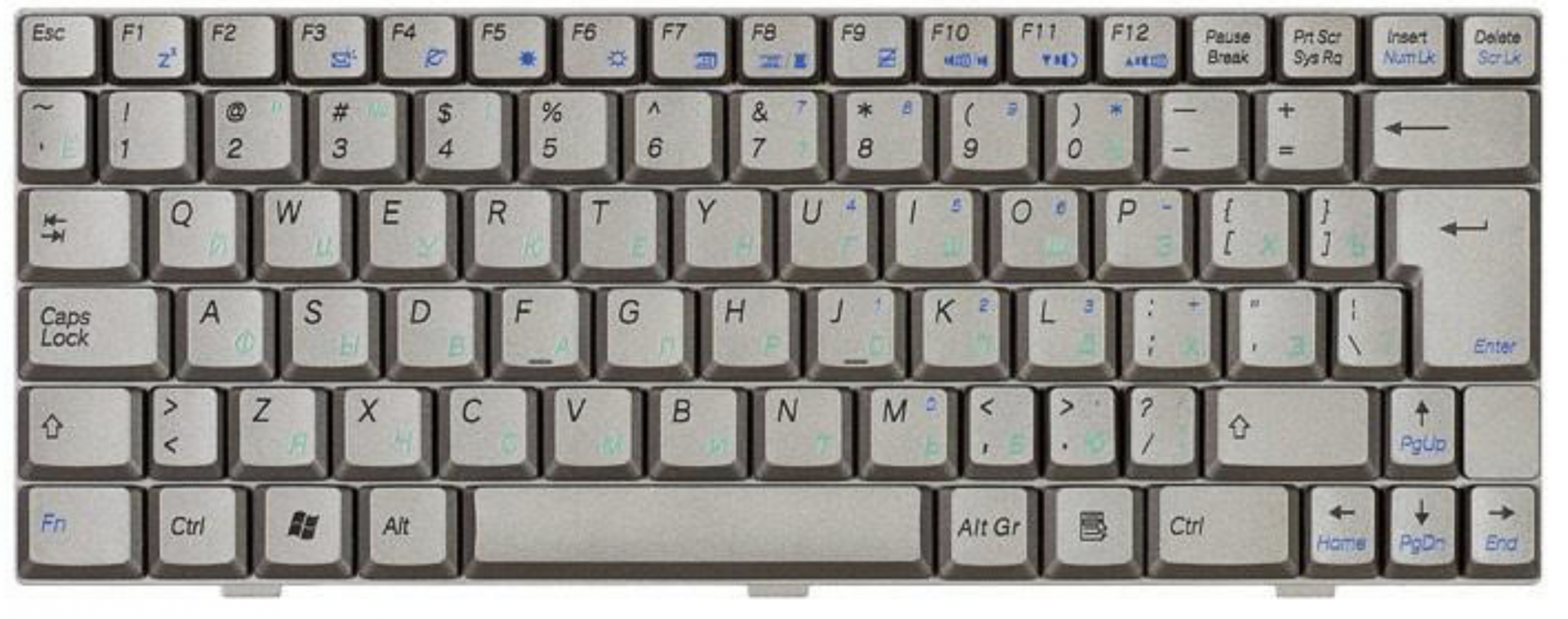 Клавиатура ASUS U1 серебристая, OEM