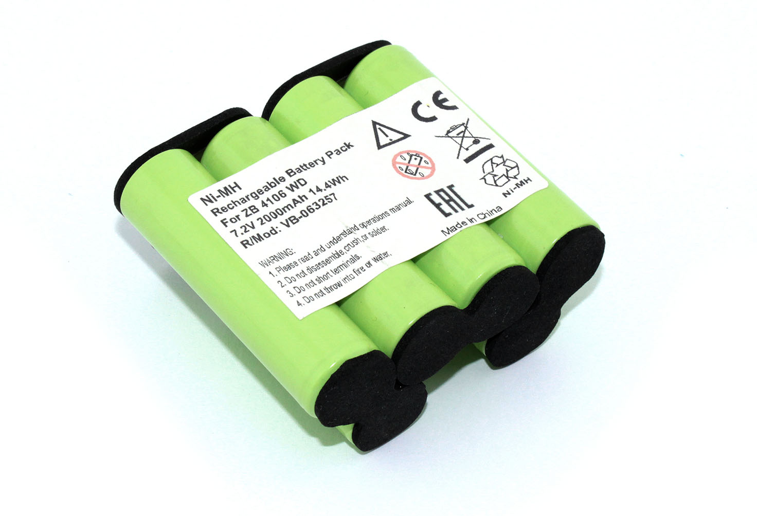 Аккумулятор для пылесоса Electrolux ZB 4106 WD. Ni-MH, 2000mAh, 7.2V