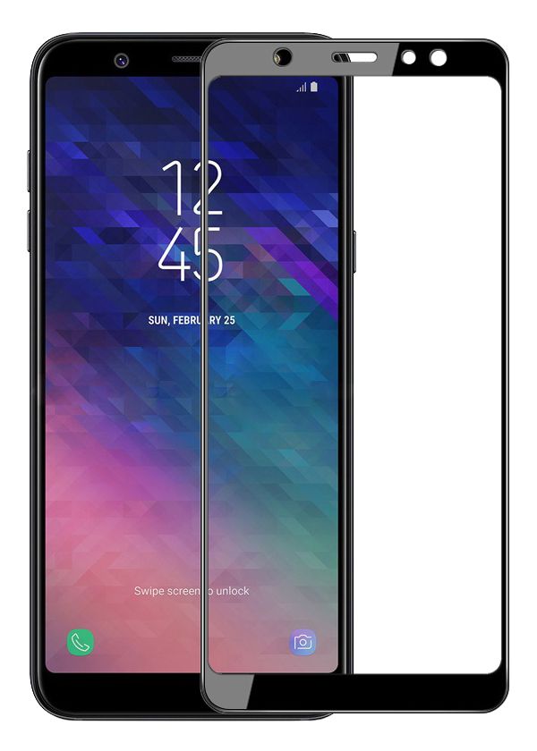 Защитное стекло 3D во весь экран Samsung Galaxy A6 Plus / J8 2018