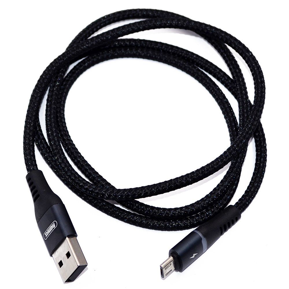 Кабель USB - micro USB REMAX Colorful RC-152m черный (1м) /max 2,4A/