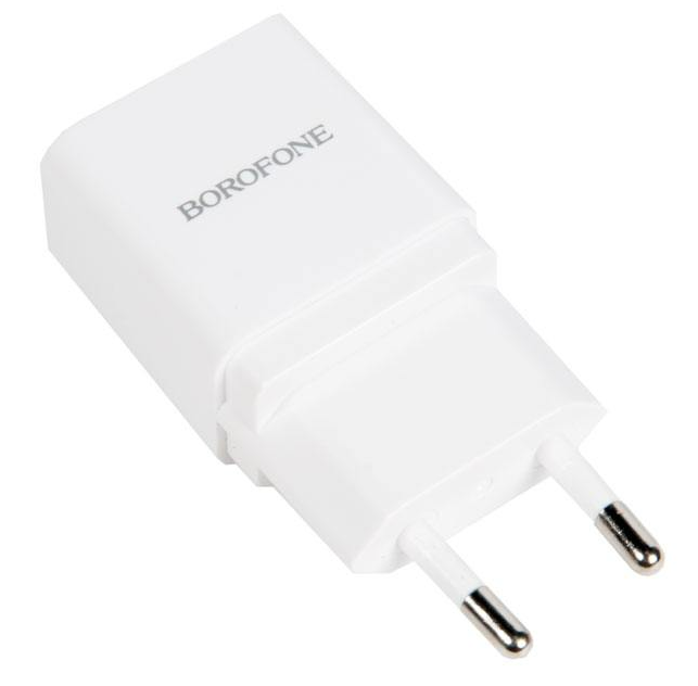 Блок питания (сетевой адаптер) BOROFONE BA19A один порт USB, 5V, 1.0A, белый