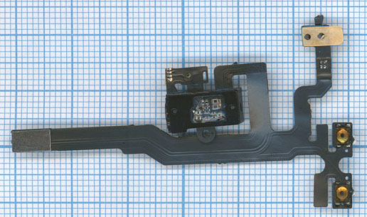 Шлейф аудио-разъема для iPhone 4S черный