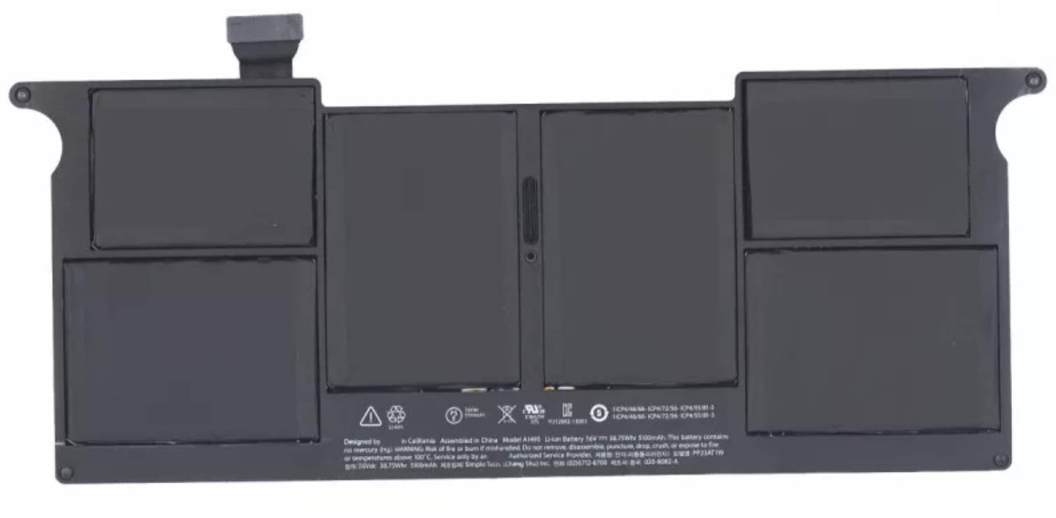 Аккумулятор Apple MacBook Air 11.6" середина 2013 A1465 (MD711LL/A) 7.6V, 38.75Wh, Original