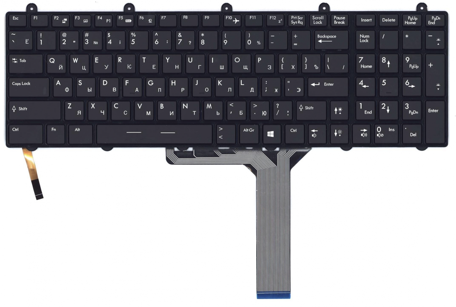 Клавиатура MSI GT60 с рамкой, подсветка RGB, OEM