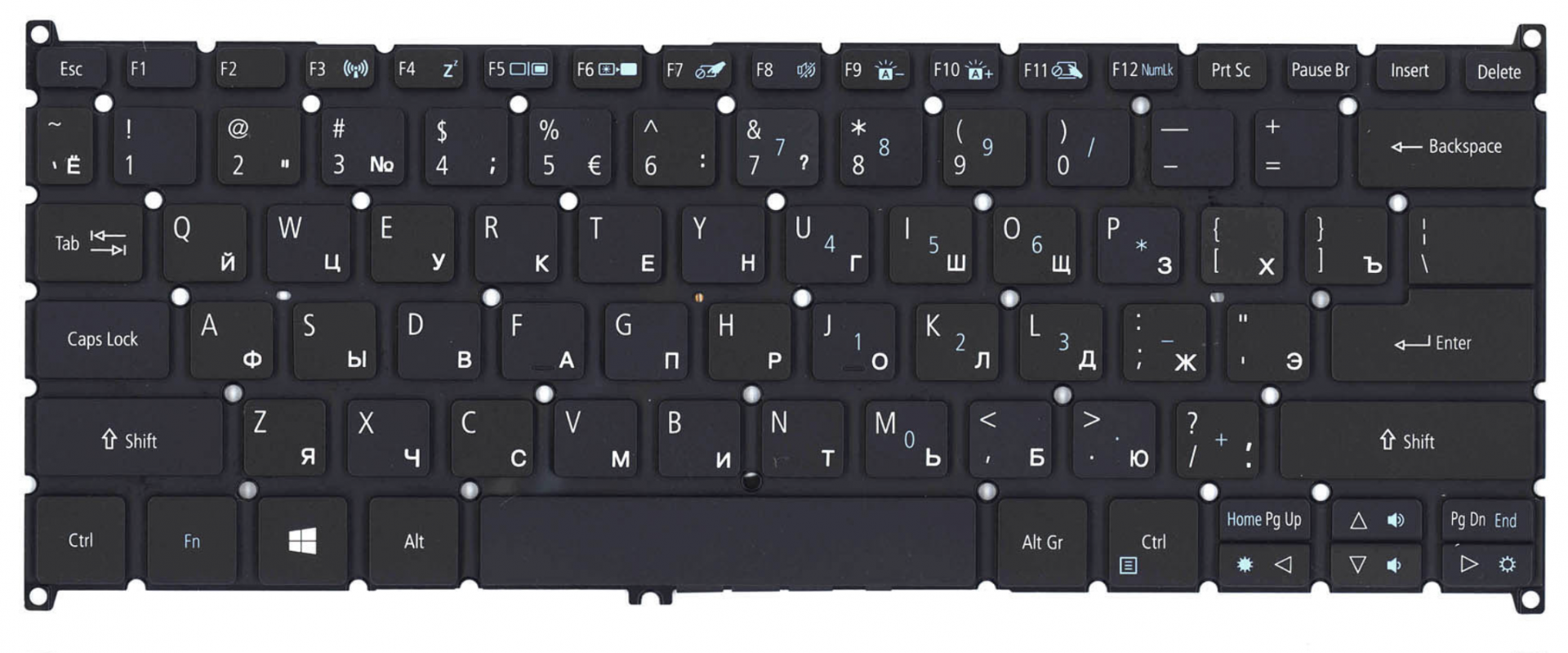 Клавиатура Acer Aspire R7-372T с подсветкой, OEM