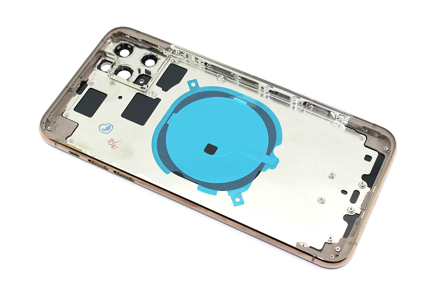Задняя крышка (корпус) в сборе с рамкой для Apple iPhone 11 Pro Max золотая