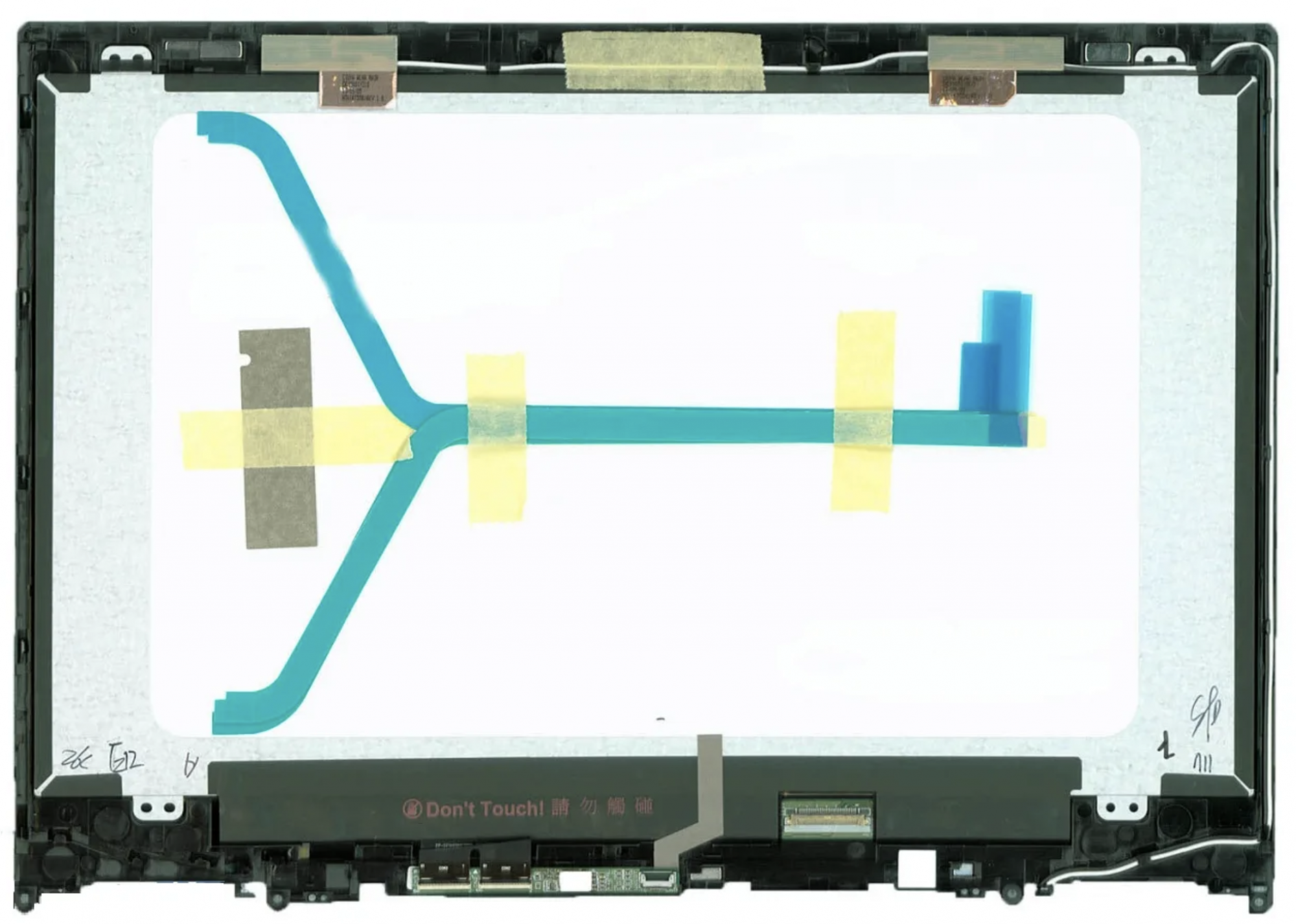 Модуль (матрица + тачскрин) для Lenovo Yoga 520-14IKB черный с рамкой