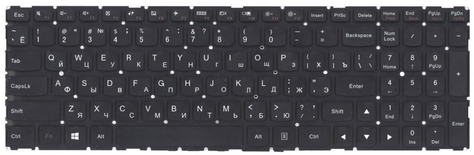 Клавиатура Lenovo Yoga 500-15 OEM