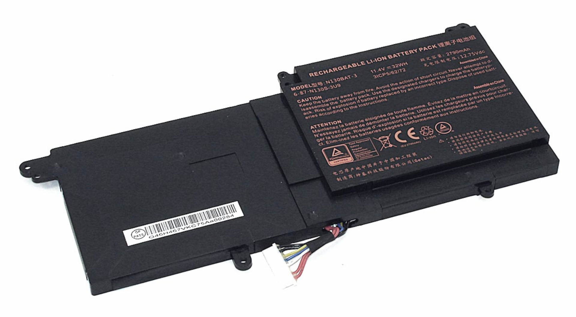 Аккумулятор Clevo Sager NP3130 11.4V, 36Wh, Original