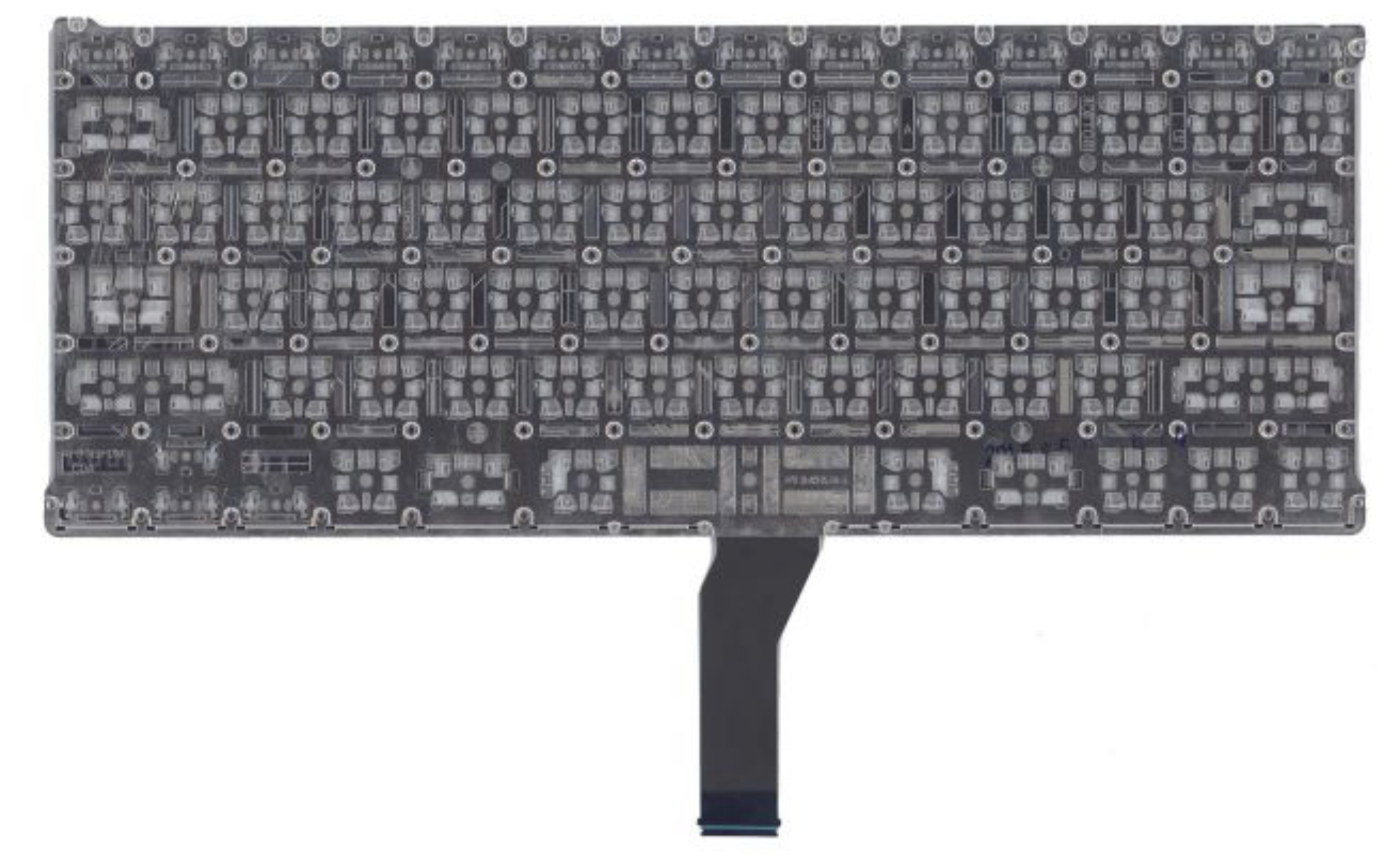 Клавиатура Apple MacBook Air 13.3" начало 2015 A1466 (MJVG2LL/A, MMGG2LL/A) с подсветкой, плоский ENTER, OEM