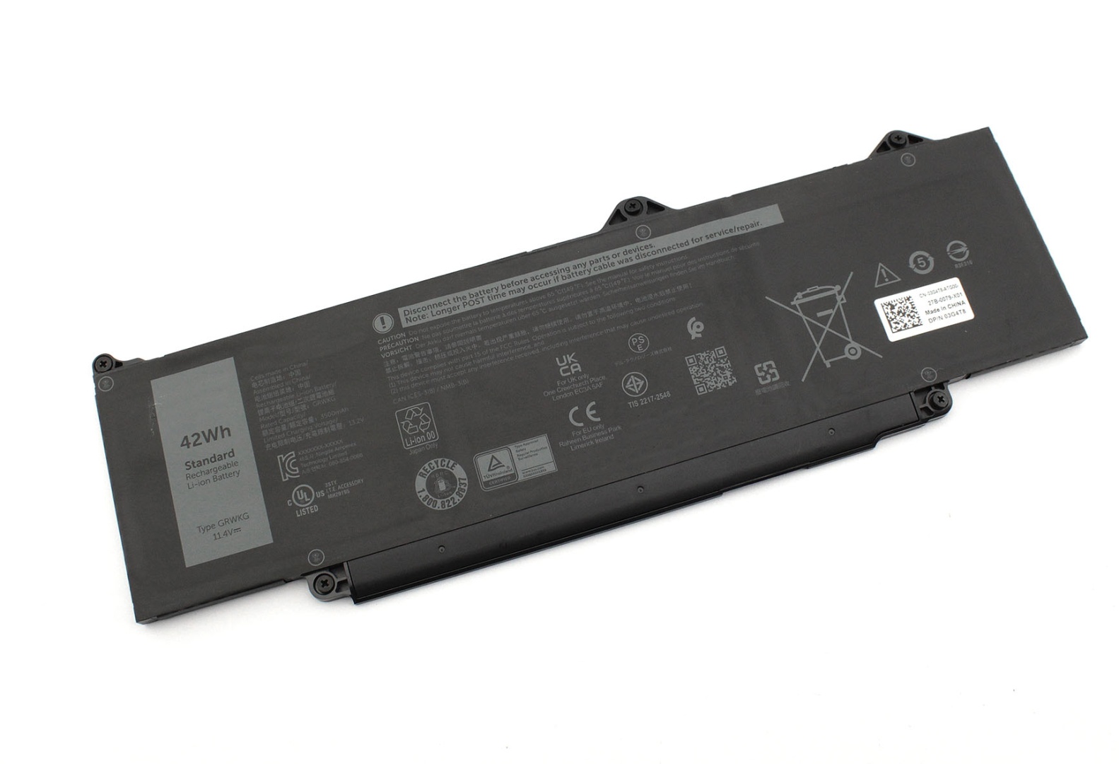 Аккумуляторная батарея для ноутбука Dell Precision 3580 (GRWKG, JTG7N) 11.4V 42Wh