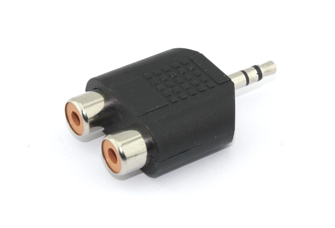 Переходник с miniJack на RCA (тюльпан) 2 канала