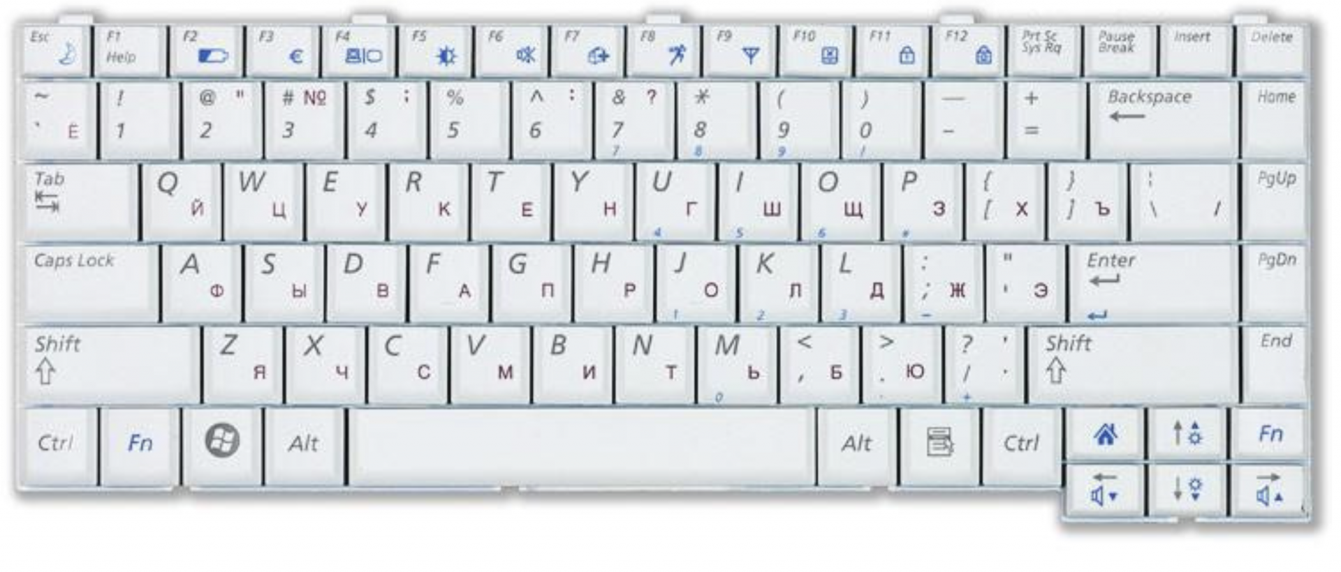 Клавиатура Samsung Q308 белая, OEM