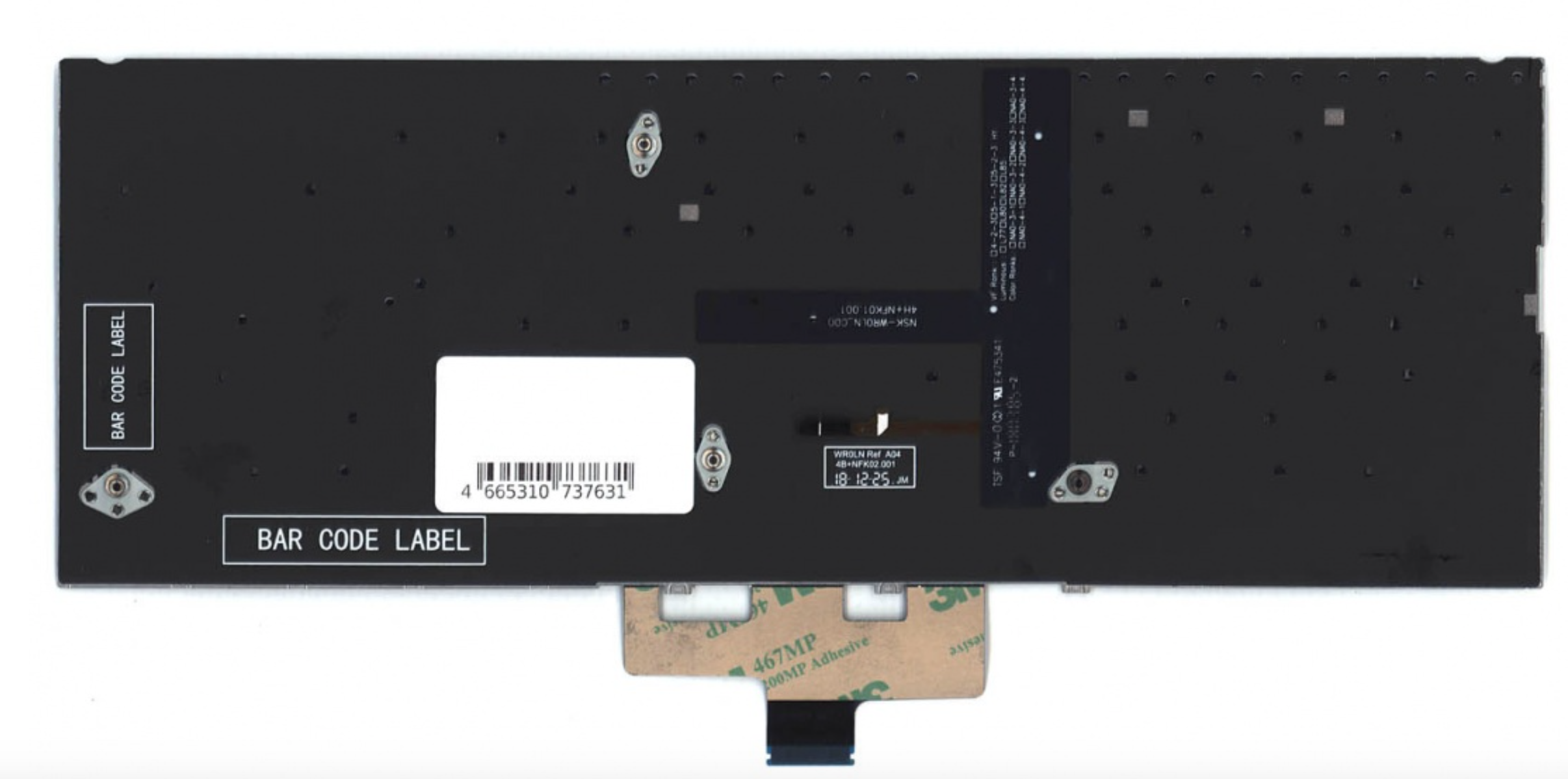 Клавиатура Asus ZenBook 14 UX434 серебристая, с подсветкой, OEM