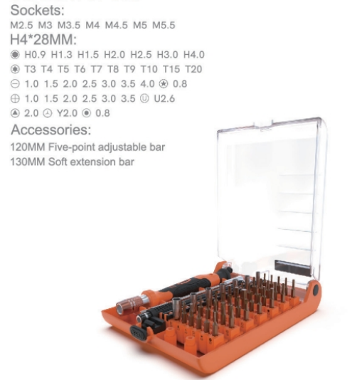 Отвёртка с набором бит Jakemy JM-8116