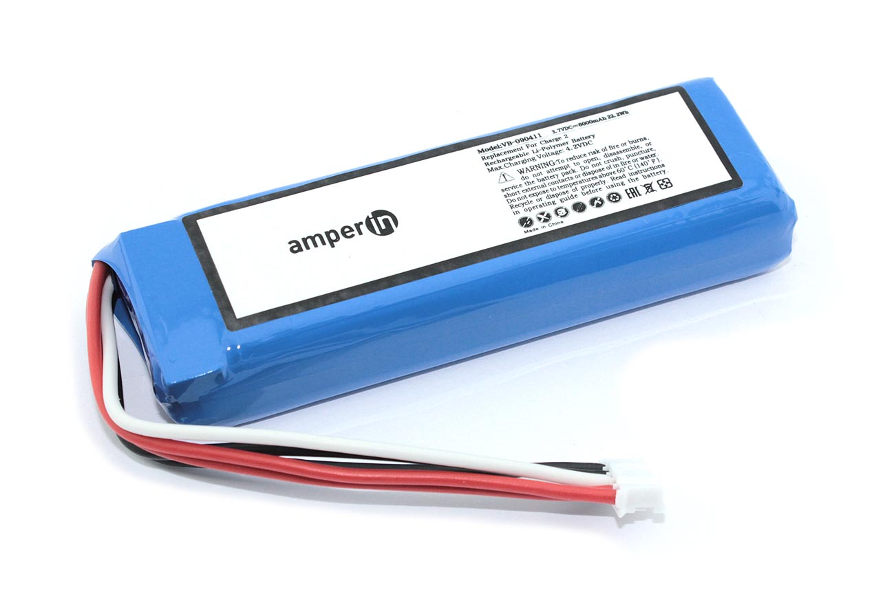 Аккумуляторная батарея Amperin для JBL Charge 2  3.7V  6000mAh  22.20Wh