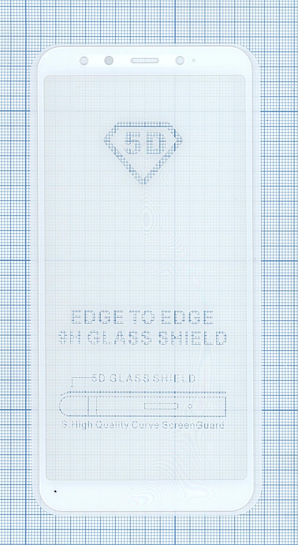 Защитное стекло "Полное покрытие" для Xiaomi Mi A2 / Mi 6X белое