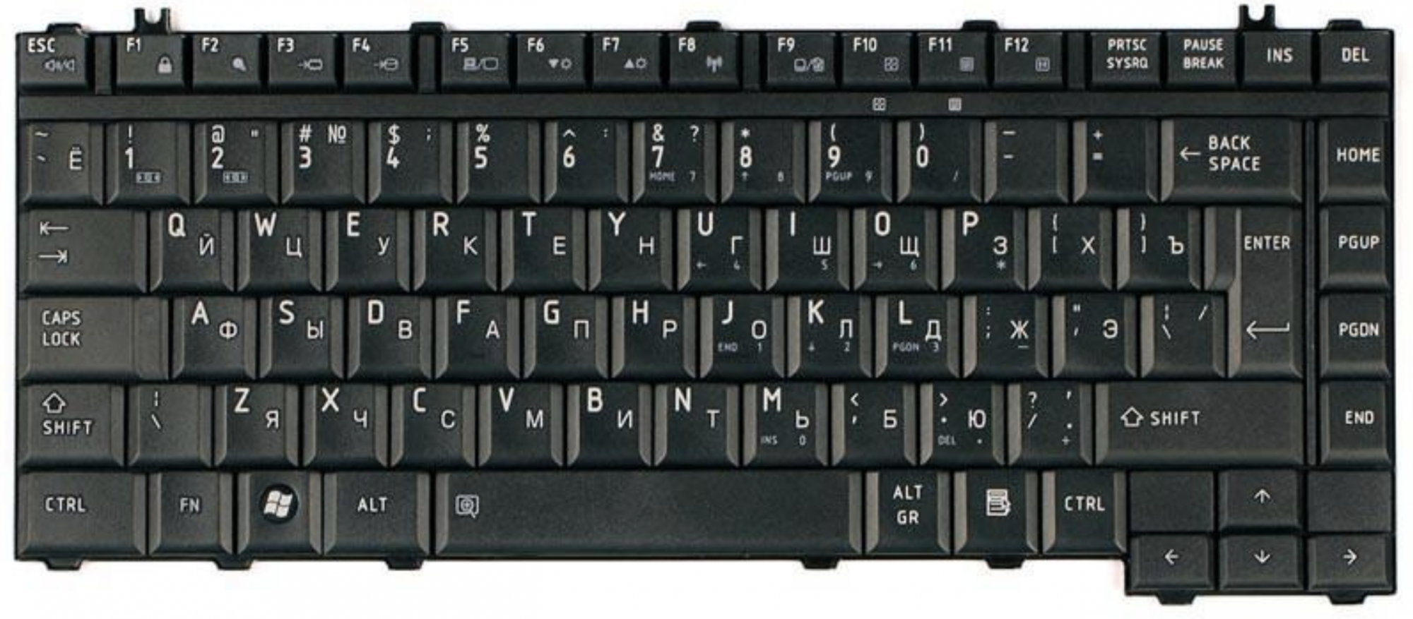 Клавиатура Toshiba Satellite M500 матовая, OEM