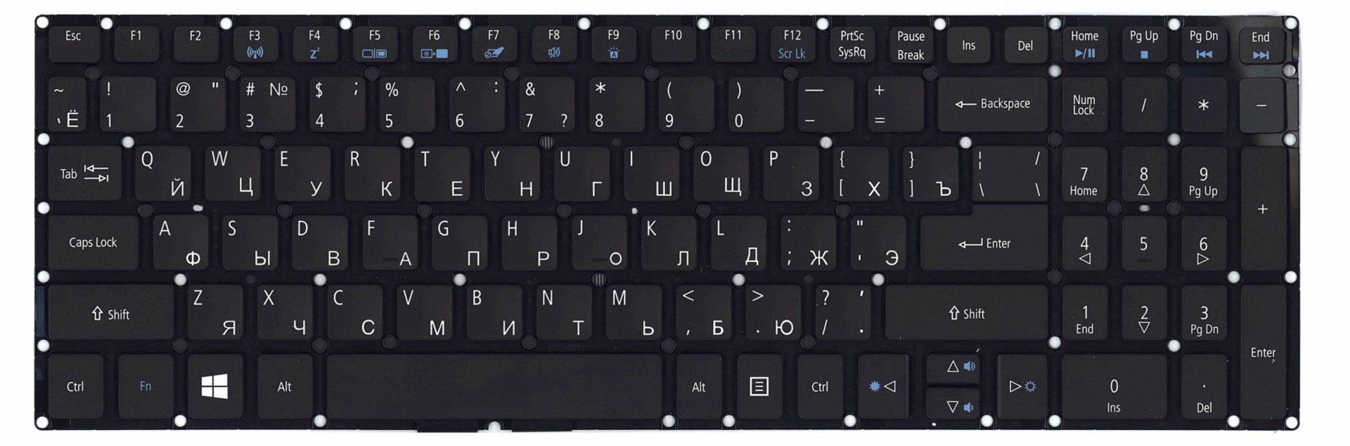 Клавиатура Acer Aspire N16P2 с подсветкой, OEM