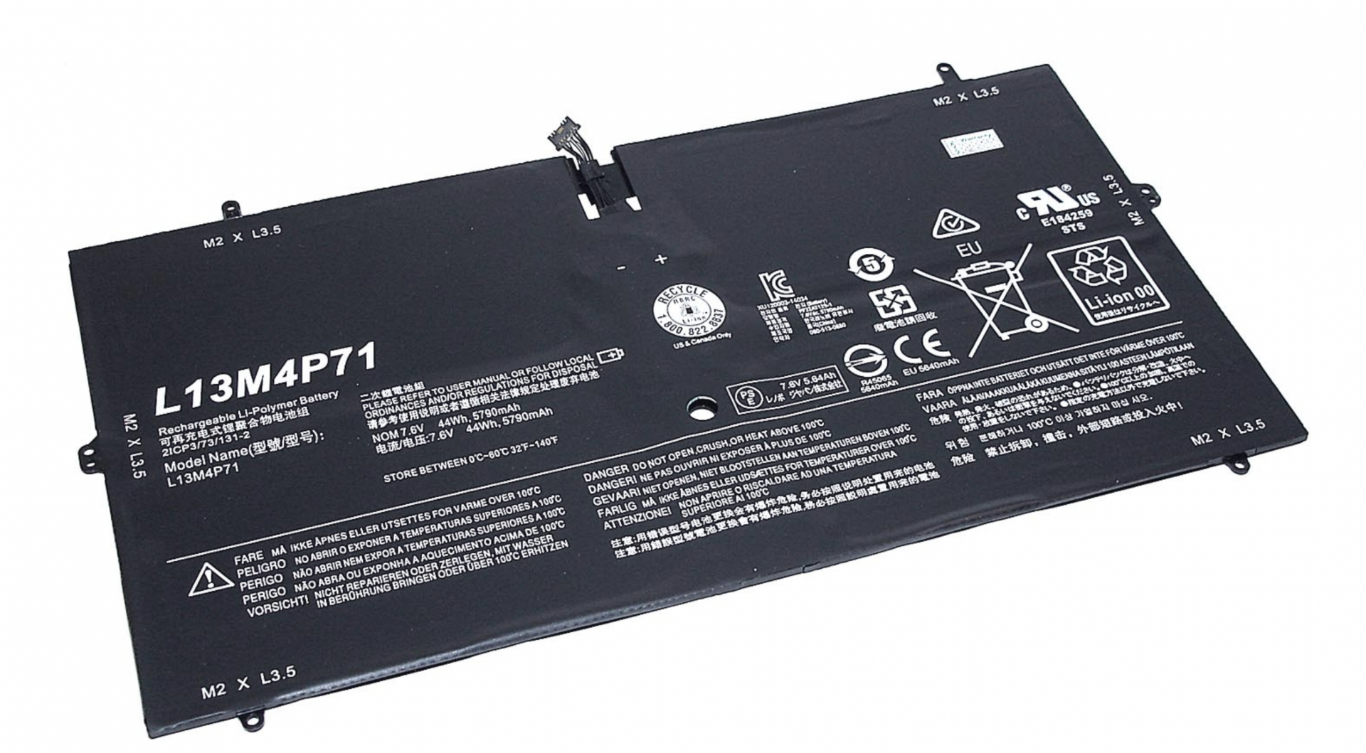 Аккумулятор Lenovo Yoga 3 Pro 1370 7.6V, 44Wh, OEM