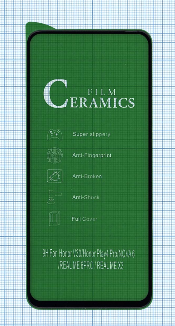 Керамическая пленка (стекло) для Huawei V30/ V30 Pro/ Nova 6 черная