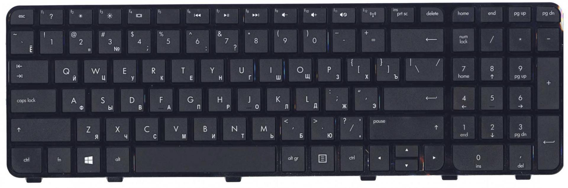 Клавиатура HP Envy dv6-7051sr с рамкой, OEM