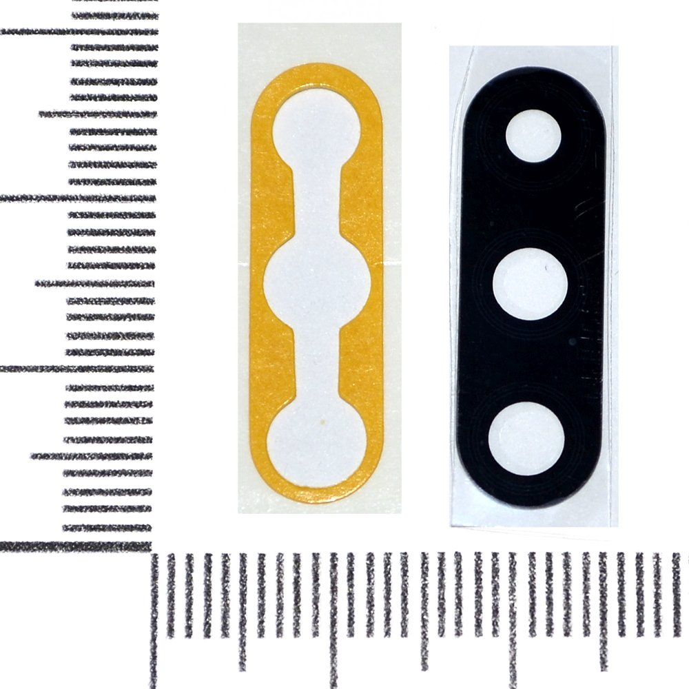 Стекло Huawei P30 Lite задней камеры с глазком черный