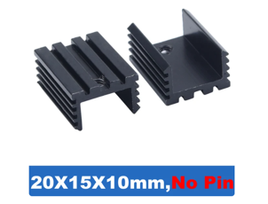 Алюминиевый радиатор TO-220 Mosfet, 20x15x10мм, NoPin