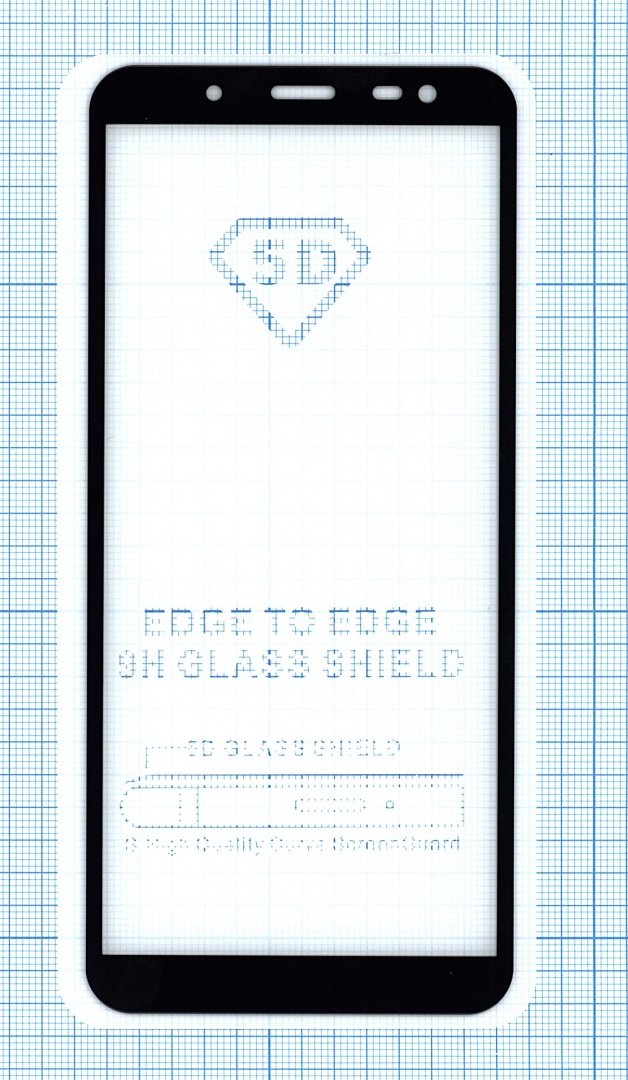 Защитное стекло для Samsung Galaxy A6 (2018) черное