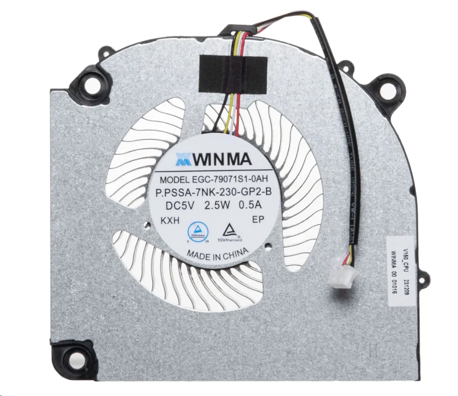 Вентилятор (кулер) для ноутбука Clevo, Hasee, Ardor, Machenike EGC-79071S1-0AH CPU