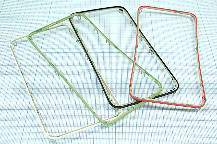 Рамка дисплея и тачскрина для Apple iPhone 4G черная