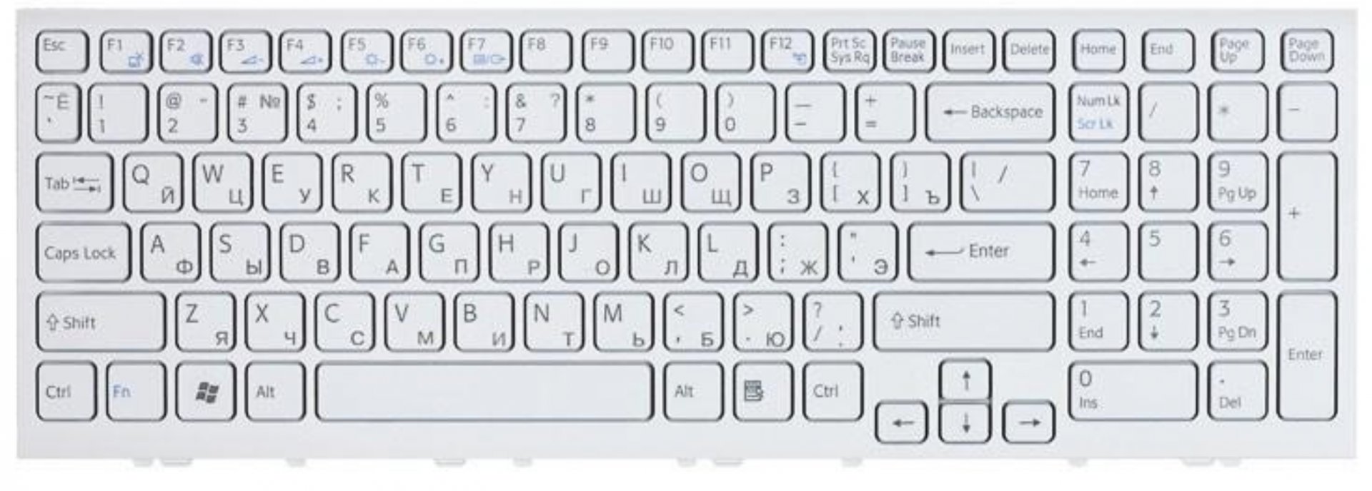 Клавиатура Sony VAIO VPCEH1M9E/B OEM