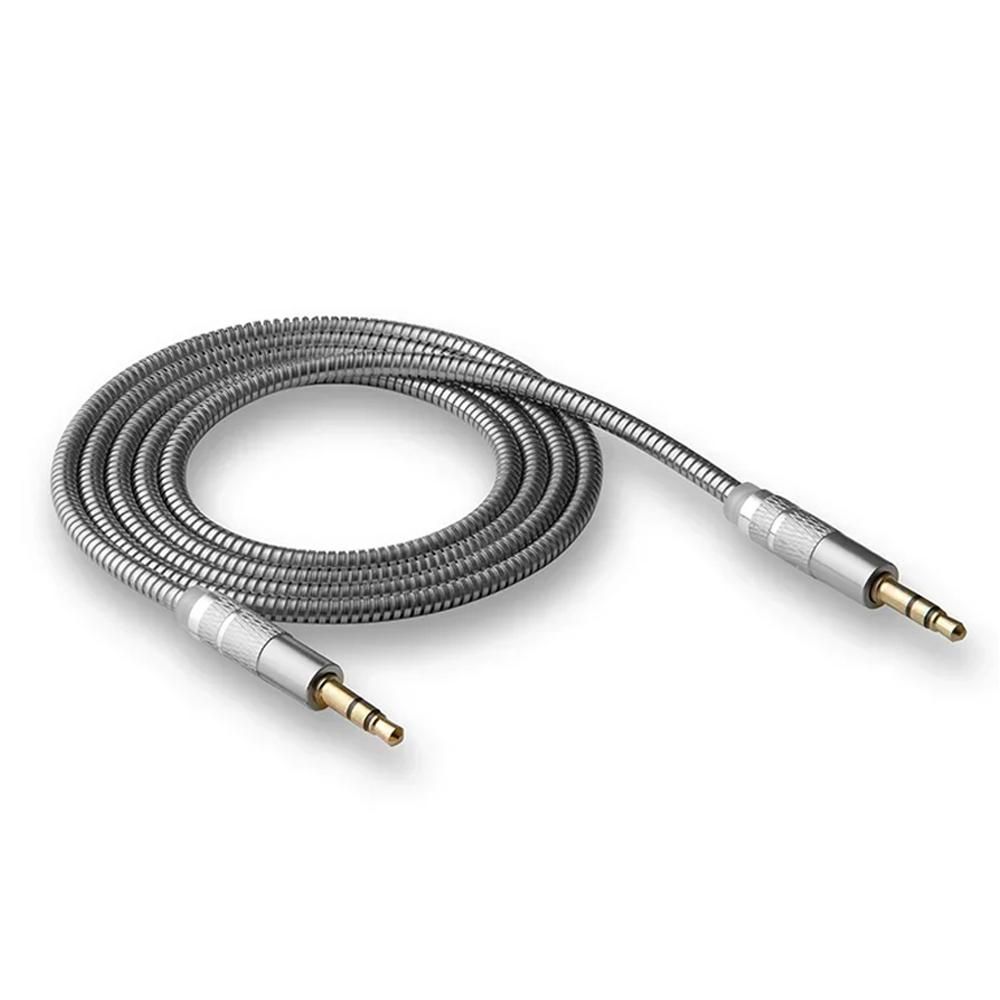 Кабель AUX WALKER WCA-730 серебро (1м)