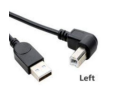 Кабель USB  2.0 на  USB-B угол влево 0,3 м