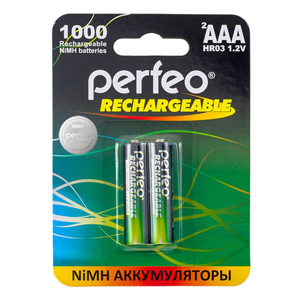 Аккумулятор перезаряжаемый PERFEO AAA HR3 1000mAh (блистер/2шт)